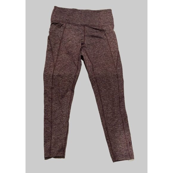 Victoria's Secret PINK COZY Soft Leggings Burgandy Heather High Rise Women’s L - Picture 2 of 8